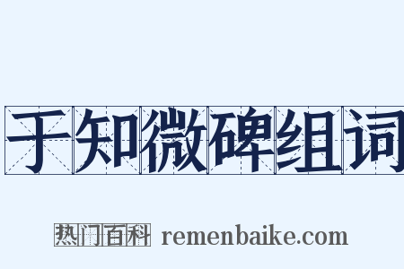 于知微碑组词是什么意思的图片